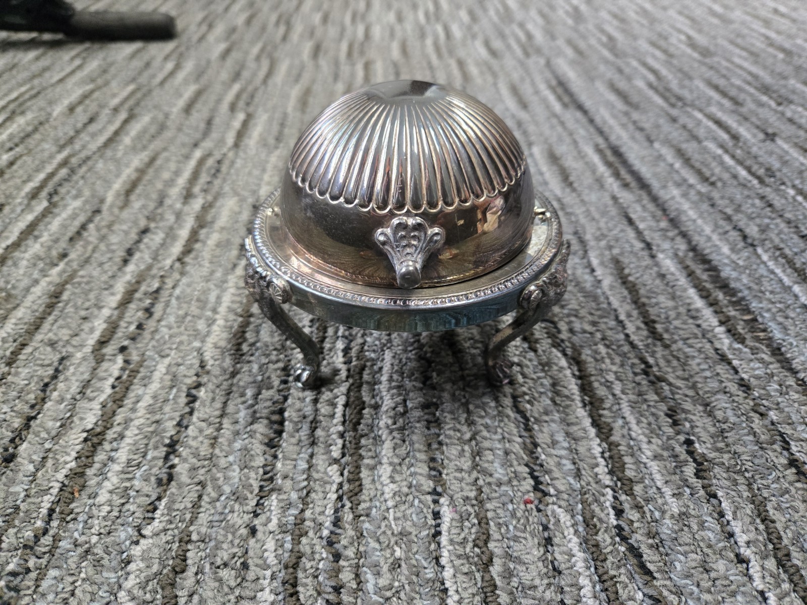 Vintage, 1883 F B Rogers Silver Co., 273 Dome Roll Top Caviar/Butter Dish Server