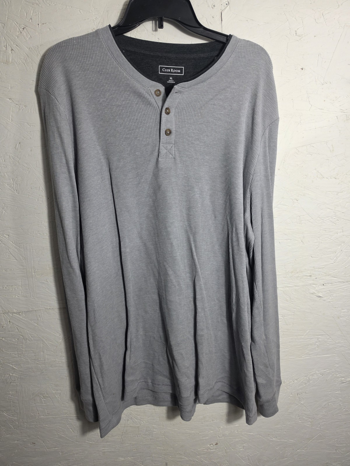 Club Room Mens Gray Shirt Pullover Size XL