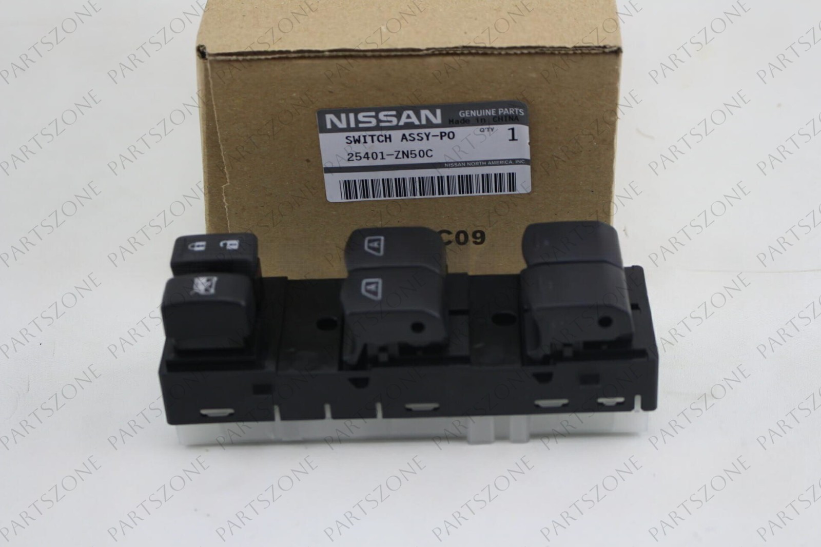 25401-ZN50C NISSAN GENUINE 25401ZN50C SWITCH ASSY-POWER WINDOW MAIN CONTROL OEM