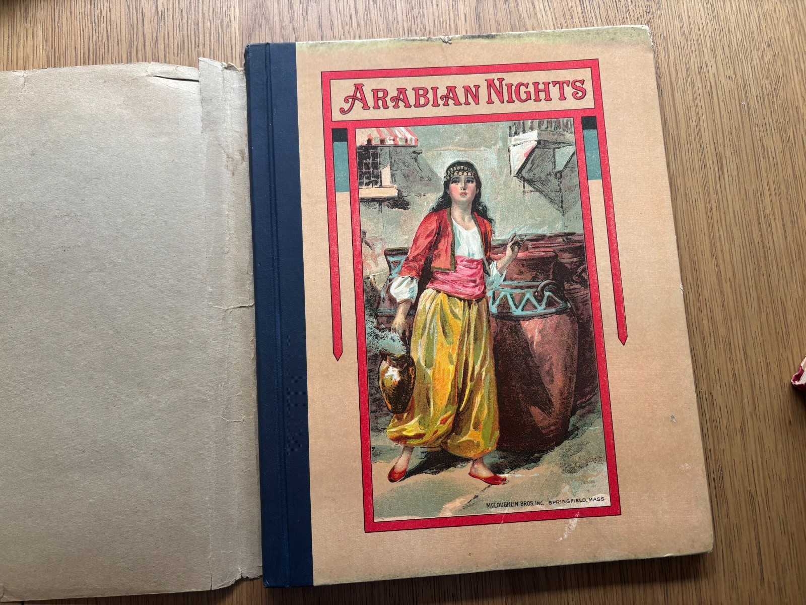 ARABIAN NIGHTS 1920s McLOUGHLIN BRO COLOR PLATES ALADDIN /ALI BABA /ROB CRUSOE