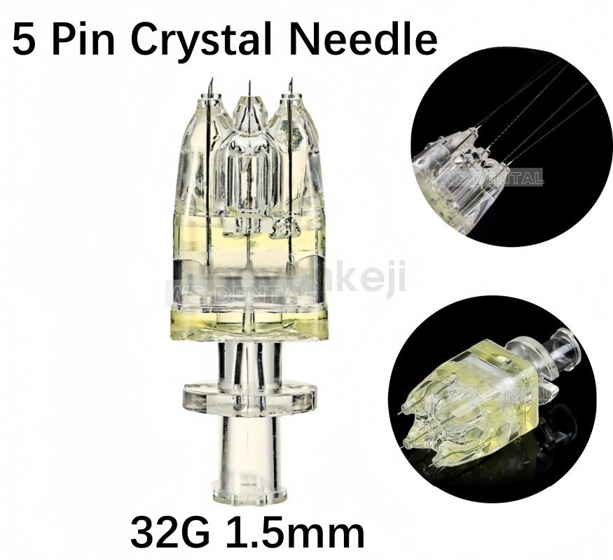 5-20pc 5 Pin Crystal Multi-Tips Replace Needle For Beauty Facial Skin Care Tool