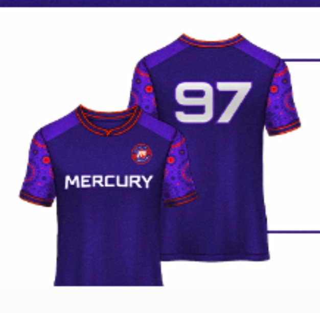 Phoenix MERCURY WNBA Noche Latina Purple Futbol Jersey Shirt #97 Phoenix MERCURY WNBA Noche Latina Purple Futbol Jersey Shirt #97