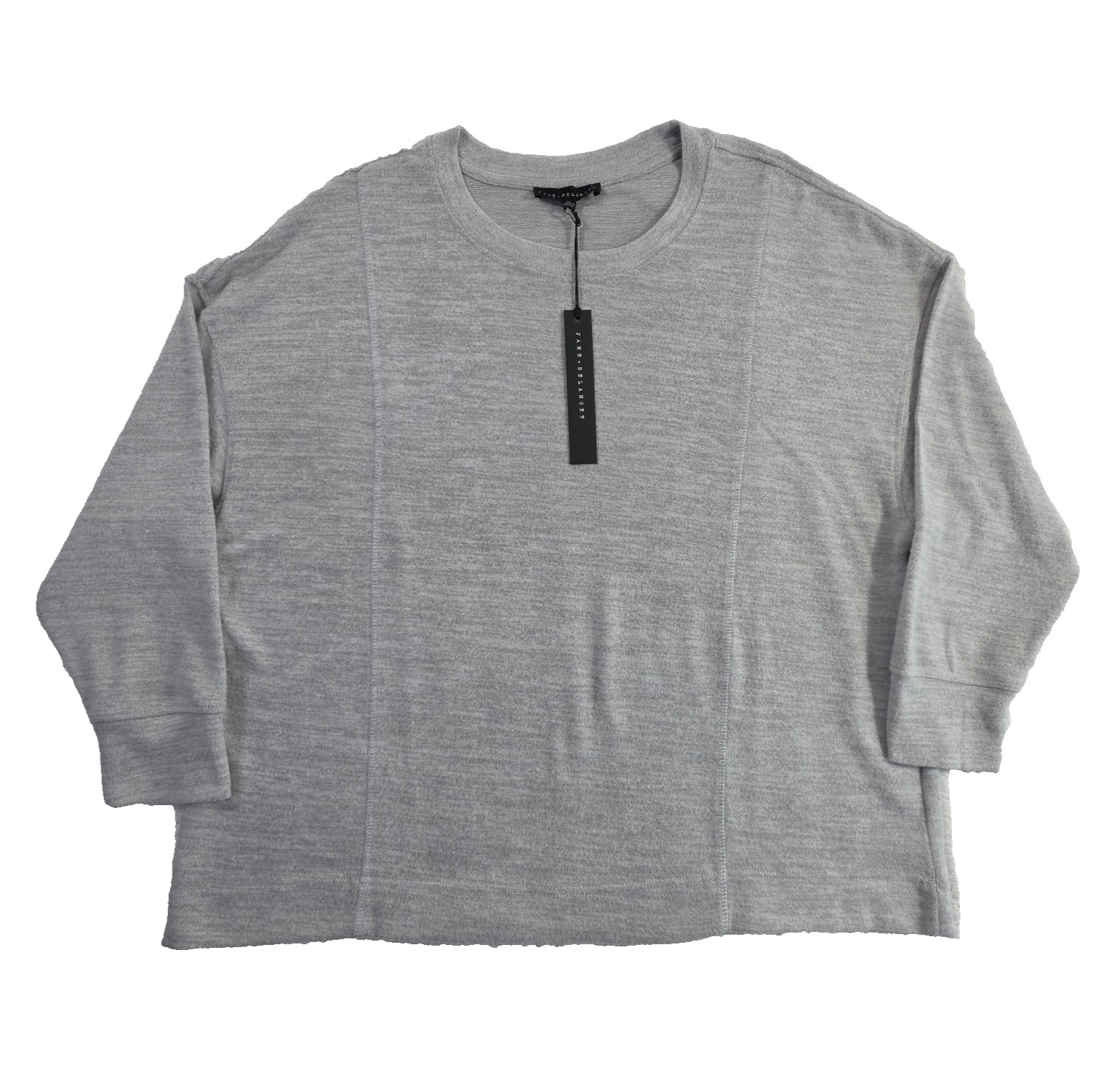 Jane & Delancey Supersoft Gray Pullover Sweater Womens Plus 1X NWT Dolman Sleeve