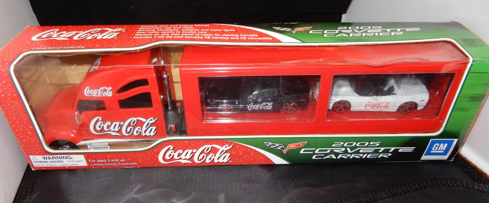 2005 Coca-Cola GM Chevrolet Corvette C6 Carrier Semi Truck - Limited Edition NEW 2005 Coca-Cola GM Chevrolet Corvette C6 Carrier Semi Truck - Limited Edition NEW
