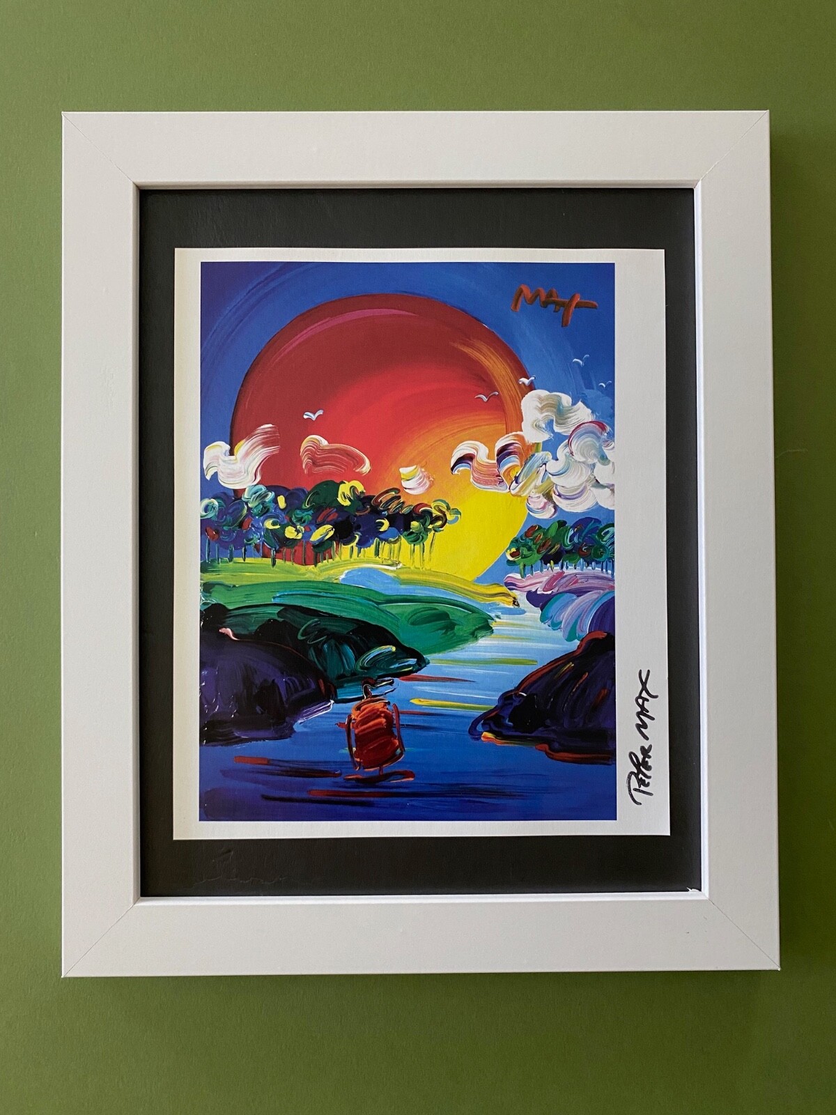 PETER MAX STUNNING SIGNED POP ART PRINT FRAMED CONTEMPORARYPIECE PETER MAX STUNNING SIGNED POP ART PRINT FRAMED CONTEMPORARYPIECE