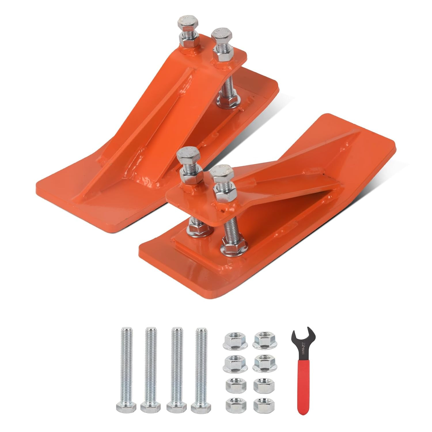 Doppy 2Pcs Tractor Bucket Edge Protector, 3/8'' Thick Snow Skid Tamer, Double He