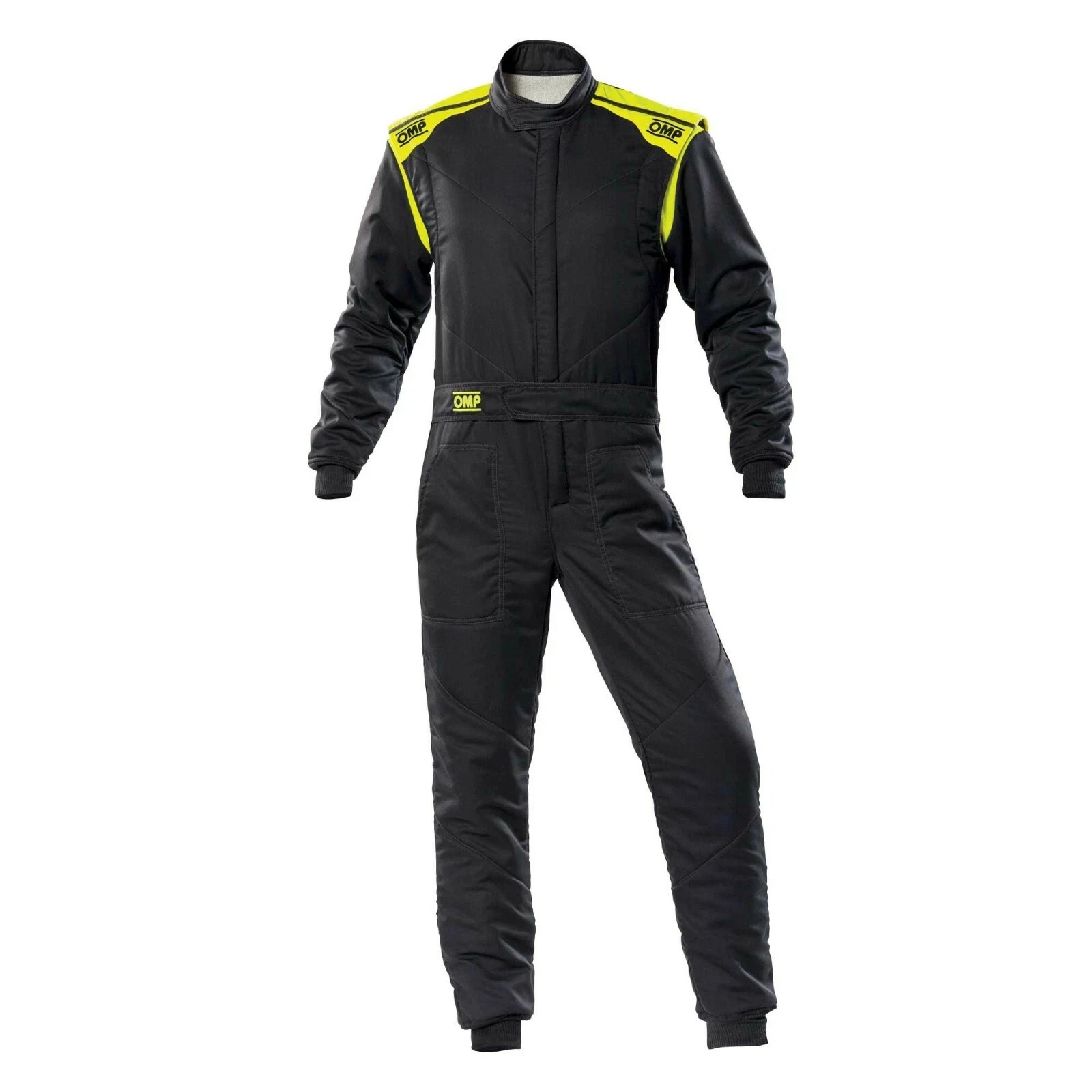OMP First-S Anthracite Yellow Rally Suit New FIA Approved 8856-2018-All sizes