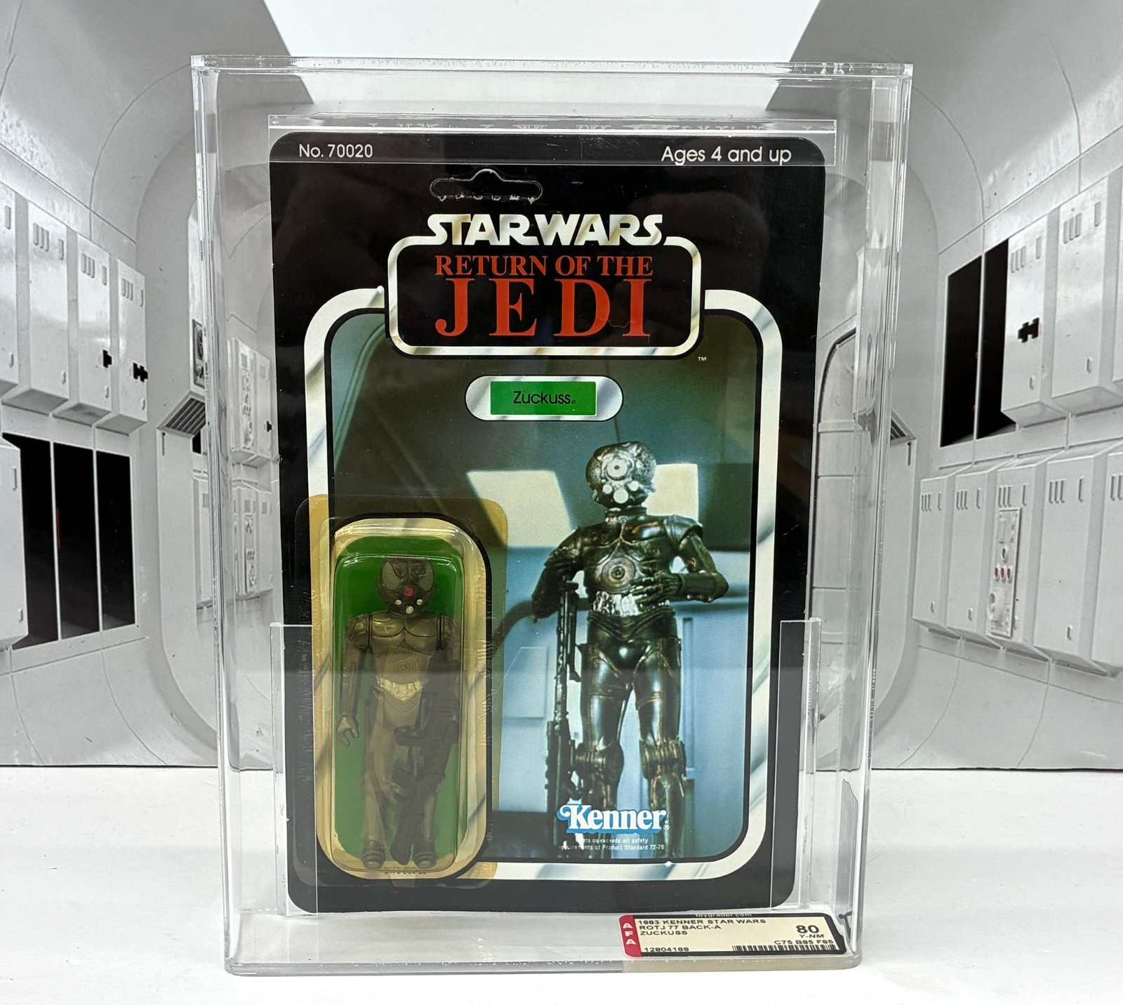 Vintage Star Wars 1983 Kenner Zuckuss 77A Graded AFA 80 MOC