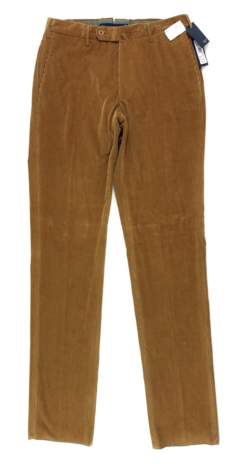 Incotex Mens Brando Pants Sz 33 Cashmere Cotton Corduroy Trousers Unfinished Hem