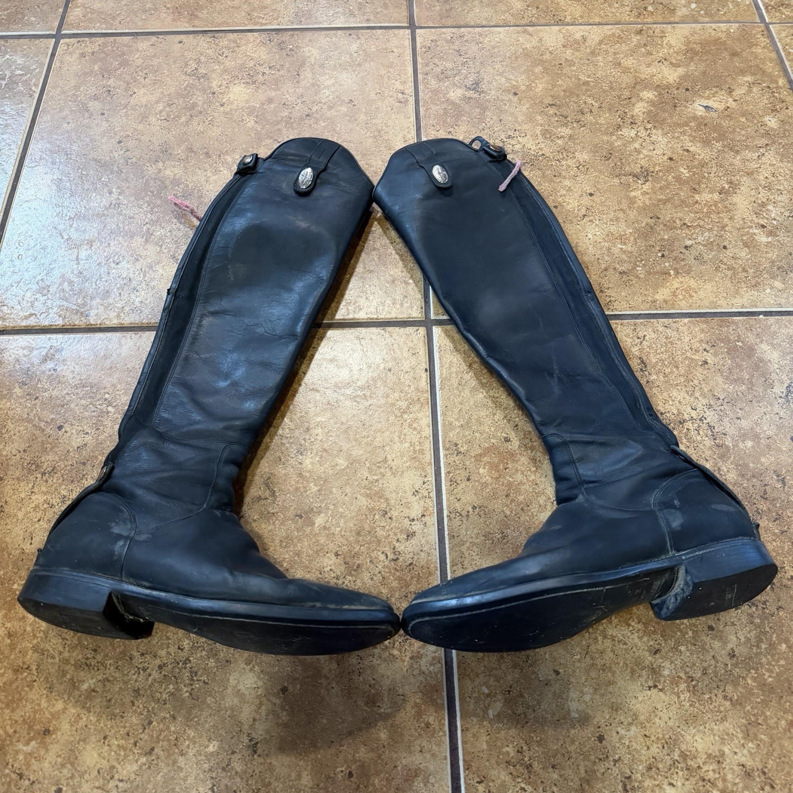 DeNiro Salentino Tricolore Tall Riding Boots Italia 41 - US 11 Black VTG