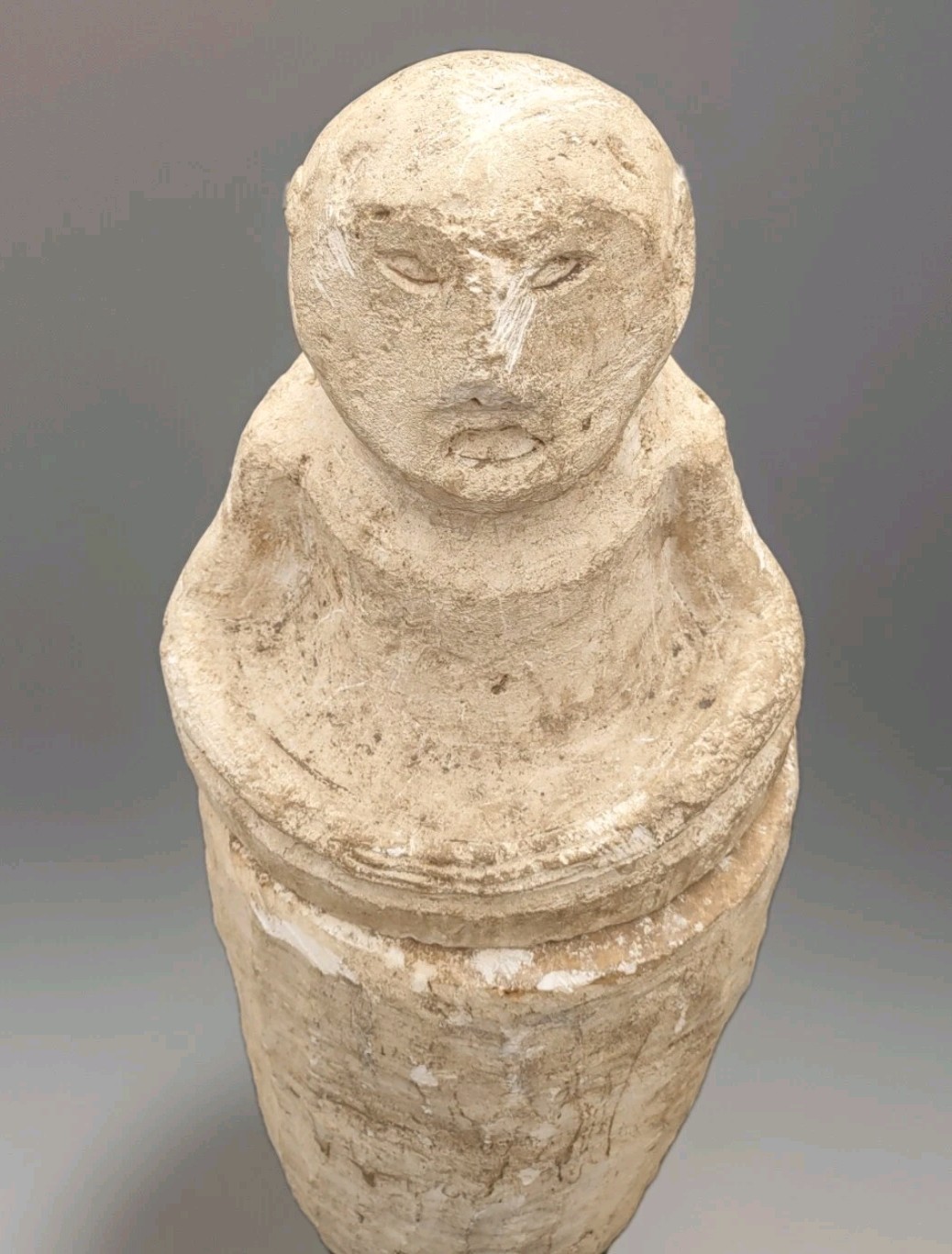Large Ancient Antique Limestone Secondary Burial Urn, Phillipines, 35.25 Large Ancient Antique Limestone Secondary Burial Urn, Phillipines, 35.25
