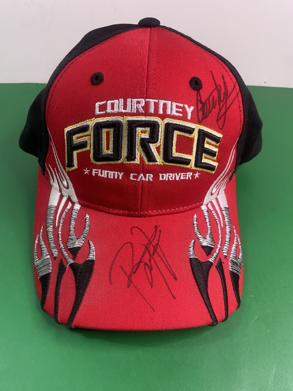  Courtney Force Dual-Autographed NHRA Mello Yello Drag Racing Series Hat 