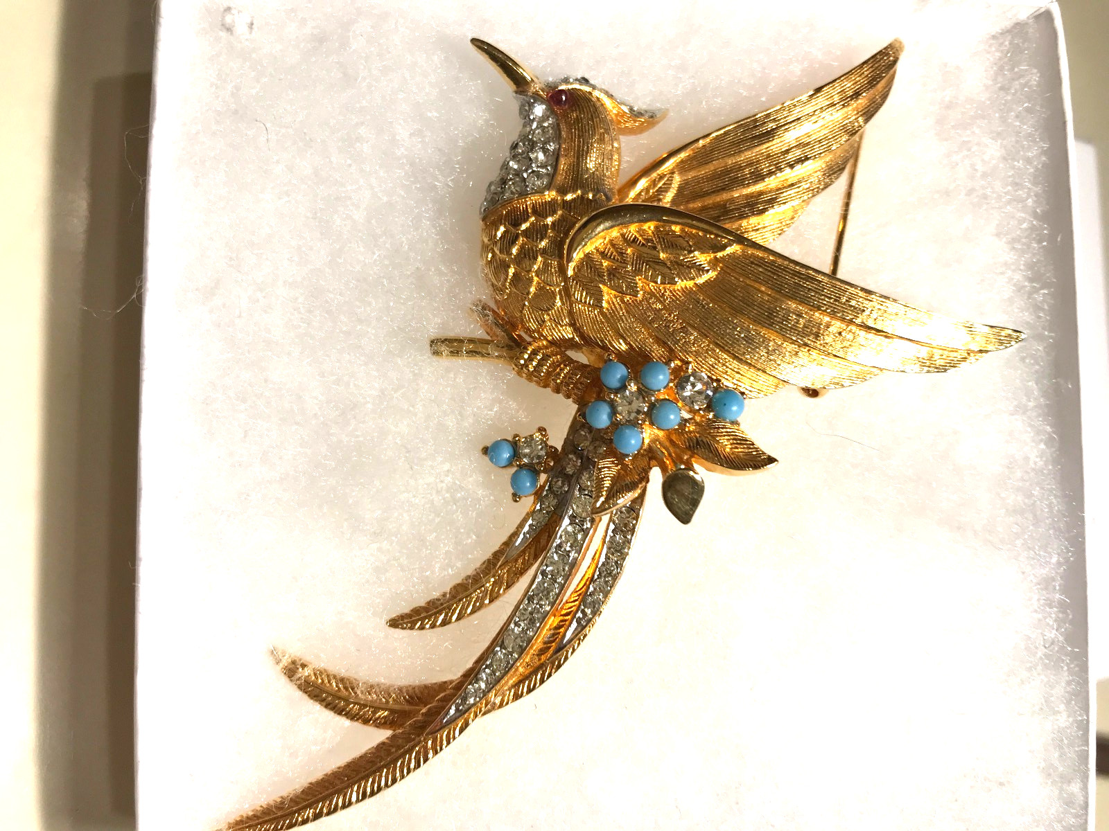 Vintage Boucher Bird Of Paradise Rhinestone Brooch, 1950, Exotic Bird Collection Vintage Boucher Bird Of Paradise Rhinestone Brooch, 1950, Exotic Bird Collection