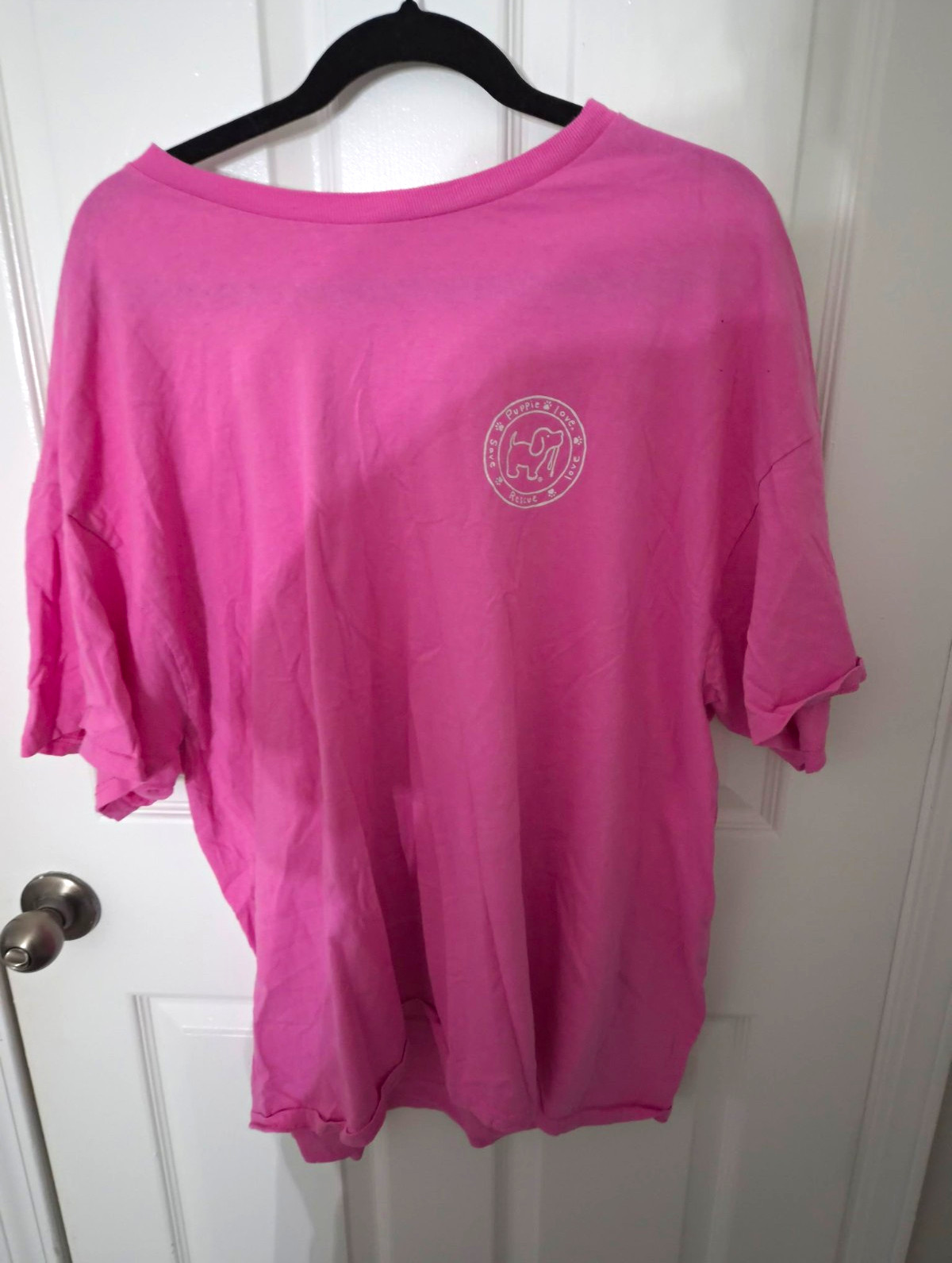 Puppie Love Pink 3XL Big & Tall Crew Neck Short Sleeve Dog Graphic T-Shirt Puppie Love Pink 3XL Big & Tall Crew Neck Short Sleeve Dog Graphic T-Shirt