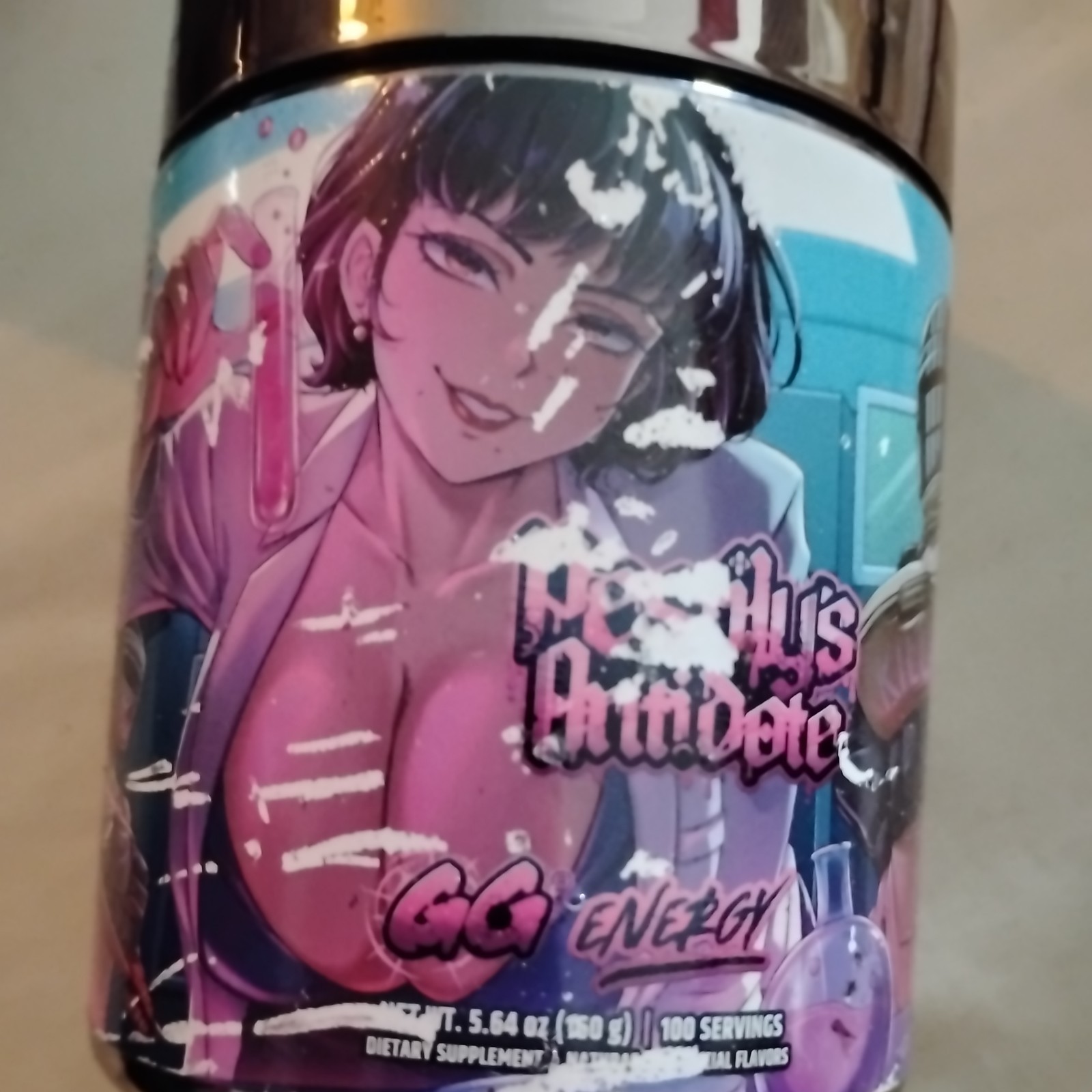 ✨DAMAGED LABEL SALE Gamer Supps Pestily's Antidote GG Energy Powder Waifu Anime