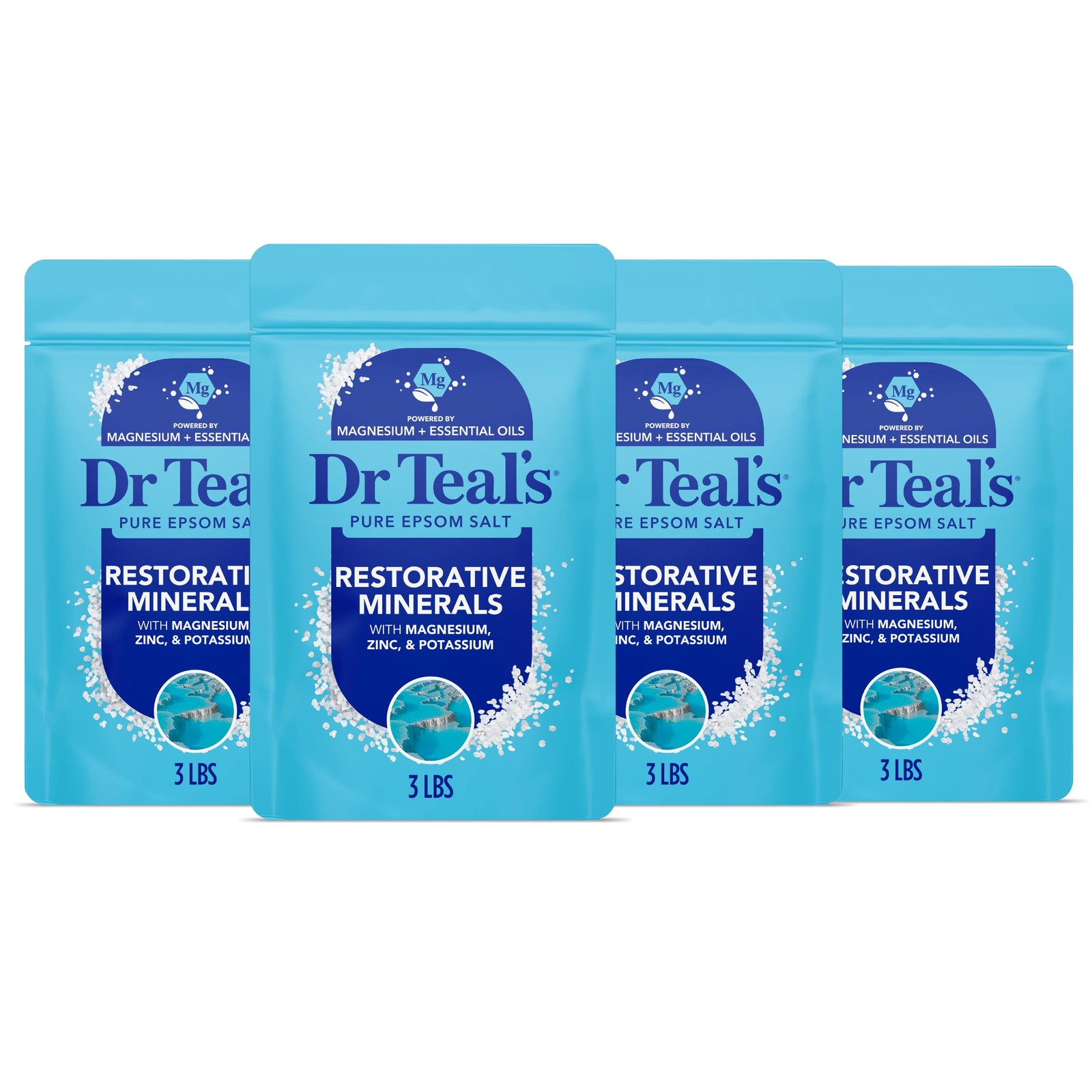 Dr Teal\'s Epsom Salt Restorative Minerals Soak with Magnesium, Potassium, Zinc &