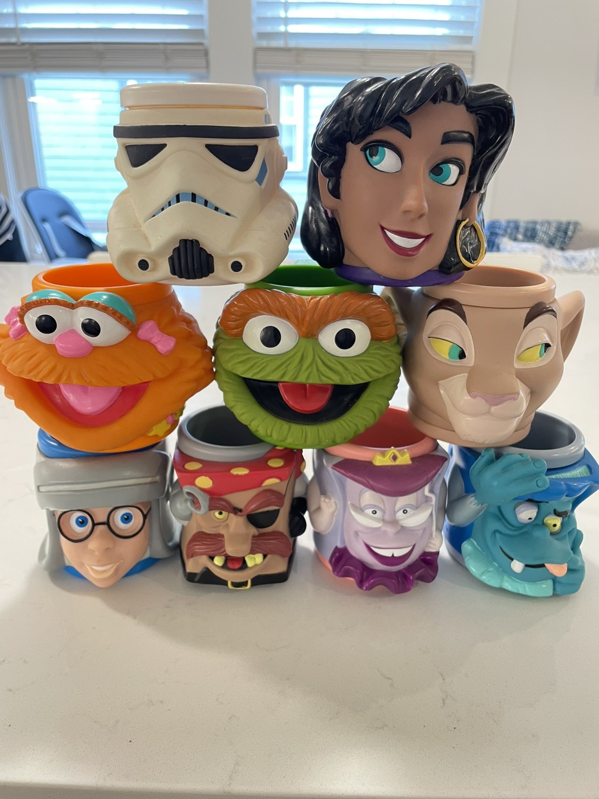 Disney Miscellaneous Plastic Cups Mugs 3D Vintage 1994-1997