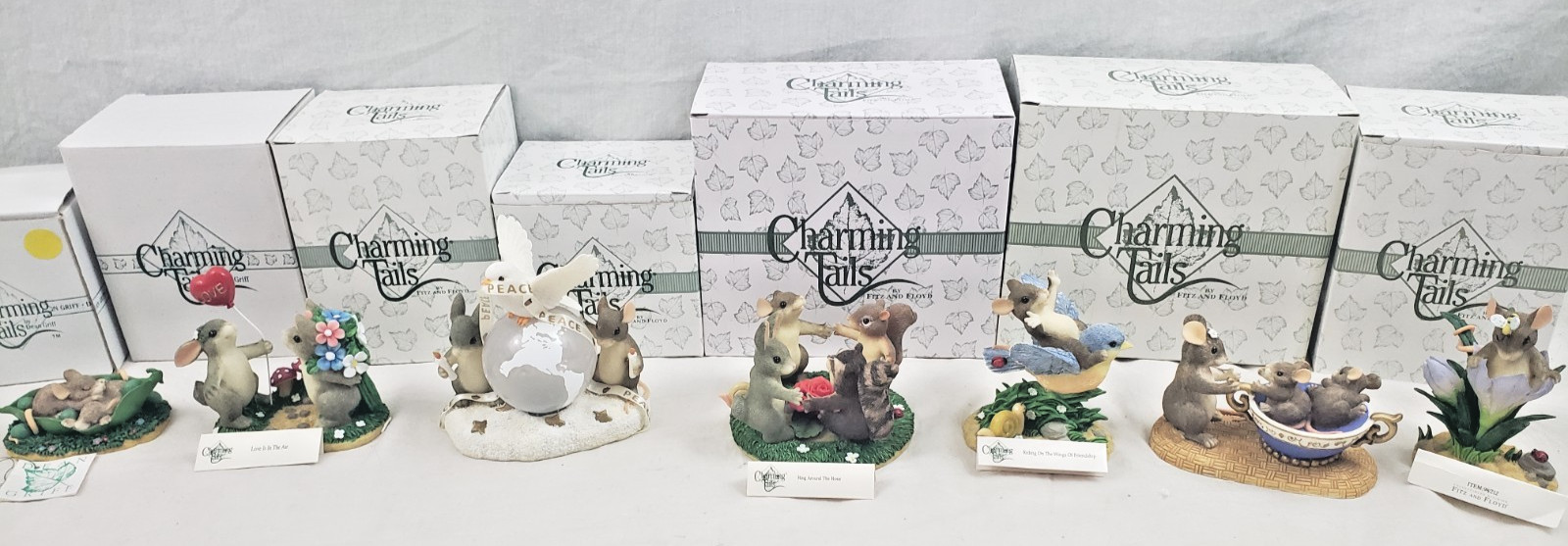 LOT OF VINTAGE SILVERSTRI CHARMING TAILS 1 SIGNED FIGURINES DEAN GRIFF