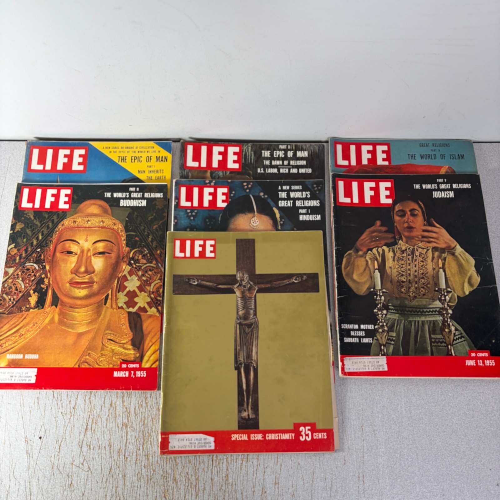 Vtg 1955 Life Magazine Lot of 7 World\'s Great Religions, Culture, History Vtg 1955 Life Magazine Lot of 7 World\'s Great Religions, Culture, History