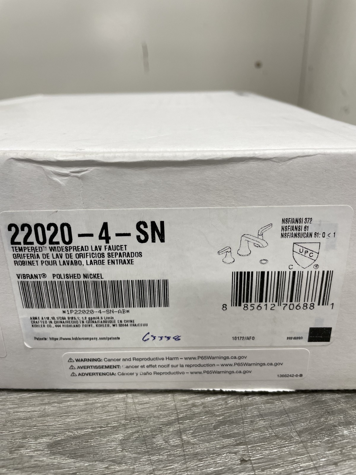 Kohler K-22020-4-SN Widespread Bathroom Faucet - Vibrant Polished Nickel *READ*
