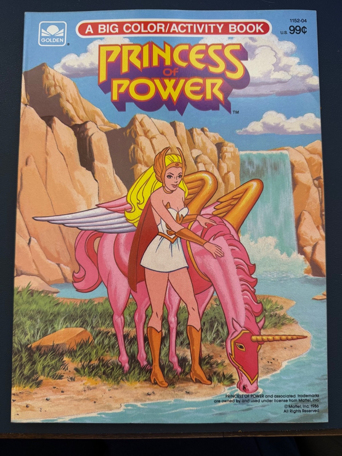 VTG 1986 She-Ra Princess of Power Golden Coloring Activity Book Mostly Unused