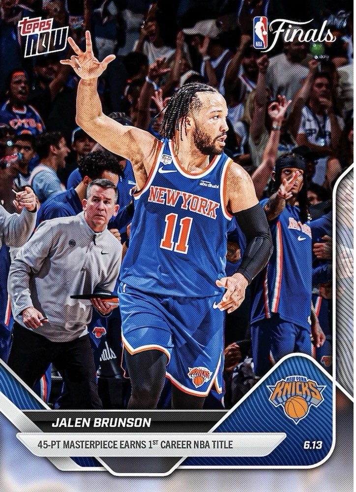 Jalen Brunson 2025-26 Topps Now NBA Finals #340 New York Knicks Base IN HAND