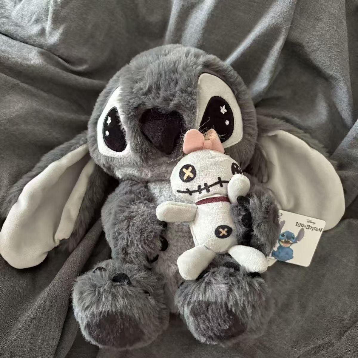 35/45cm Product Hot Black Gray Stitch Plush Toy Doll Cartoon Stuffed For kids