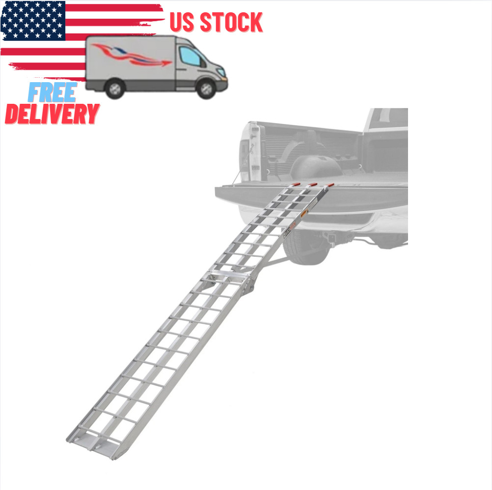 BlackWidow AFL-9012 Aluminum 7\' 6 Arched Folding Motorcycle Ramp On Sale