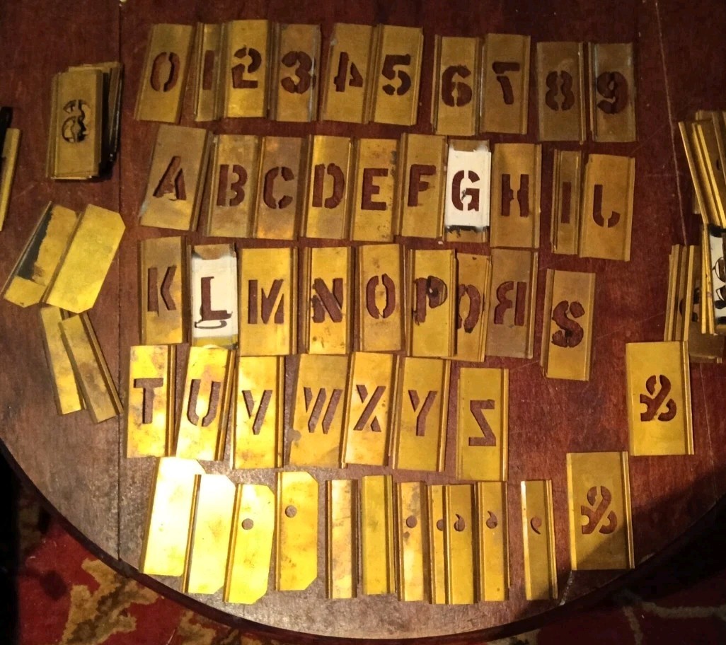 96 PC 2 Sets Brass Letter and Number Stencils- plus 96 PC 2 Sets Brass Letter and Number Stencils- plus