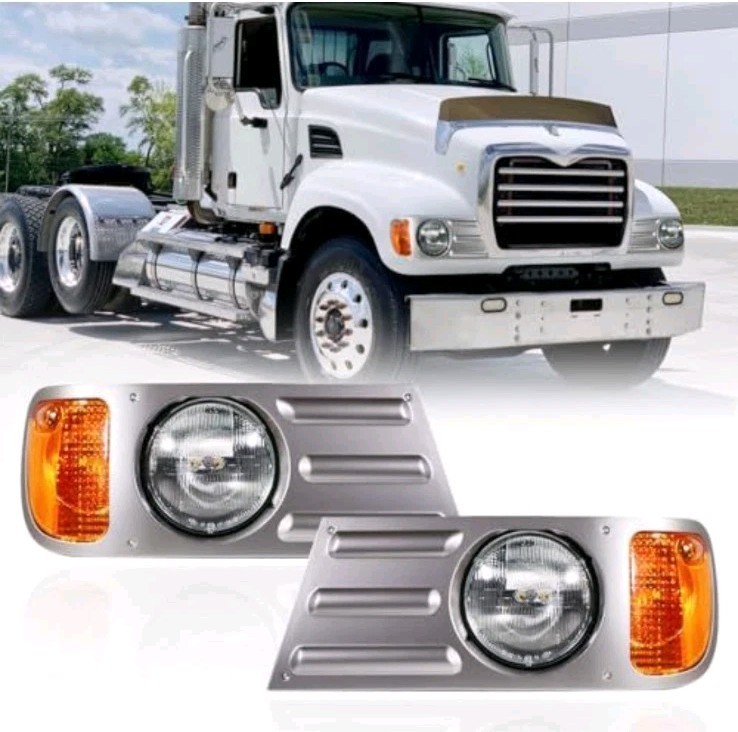 Headlights Assembly fit for Mack CV Replacement Left Driver and Right Passenger 