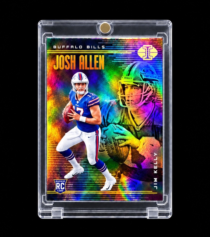 JOSH ALLEN ROOKIE GOLD STAMP FOIL 2018 Panini Dual Rookie RC Card BUFFALO BILLS