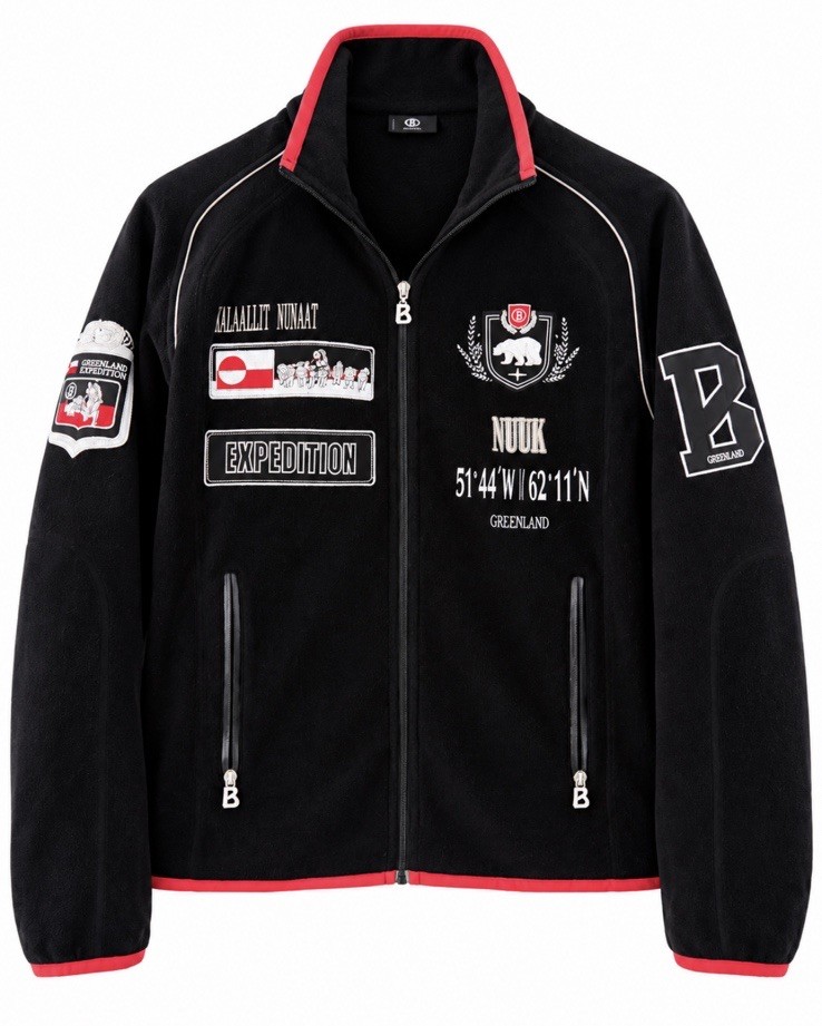 Bogner Jacket Greenland Expedition Black Fleece Patches Rare Vintage Women Small