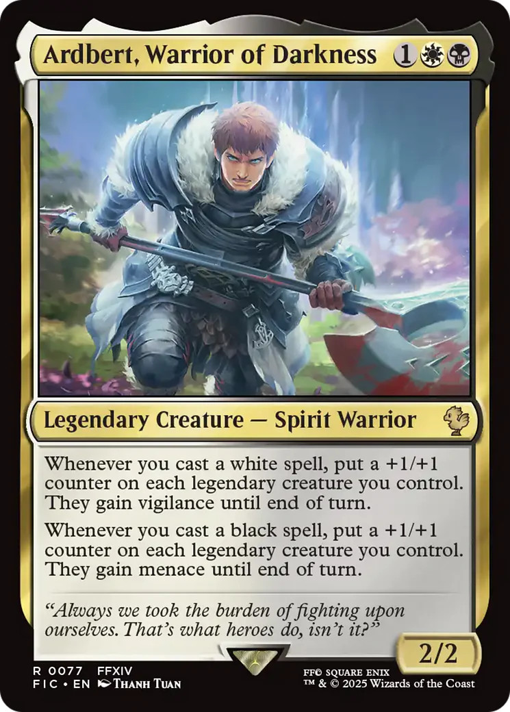 MTG Ardbert, Warrior of Darkness [FINAL FANTASY Commander] Near Mint Magic