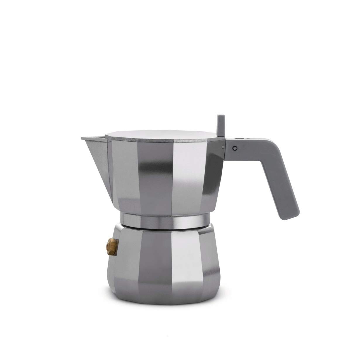Alessi Moka Espresso Coffee Maker 1 Cup Grey Aluminum Gas Stovetop Manual Alessi Moka Espresso Coffee Maker 1 Cup Grey Aluminum Gas Stovetop Manual