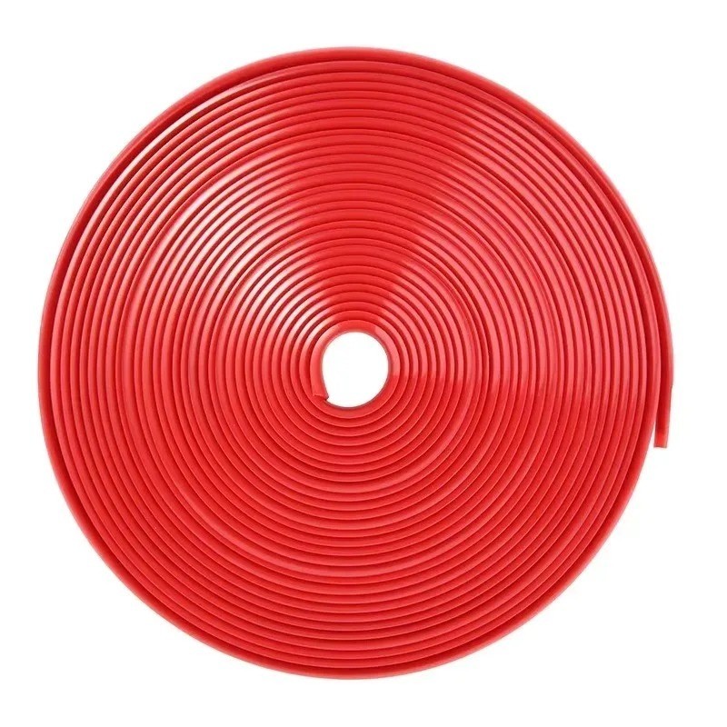 8M Car Wheel Hub Rim Edge Protector Ring Tire Guard 26Ft in Black and Red Color