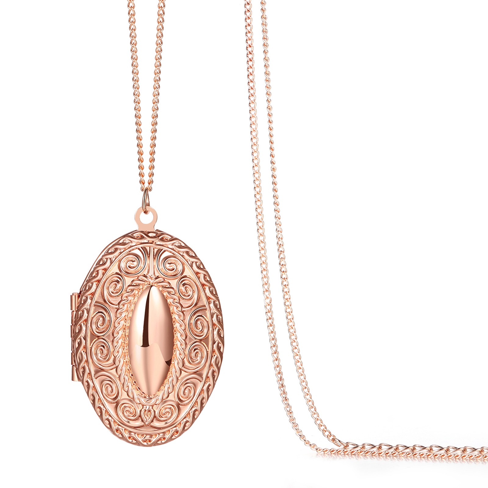 Women's Personalized Necklace Custom Engraved Locket Pendant Lockets Holder Women's Personalized Necklace Custom Engraved Locket Pendant Lockets Holder