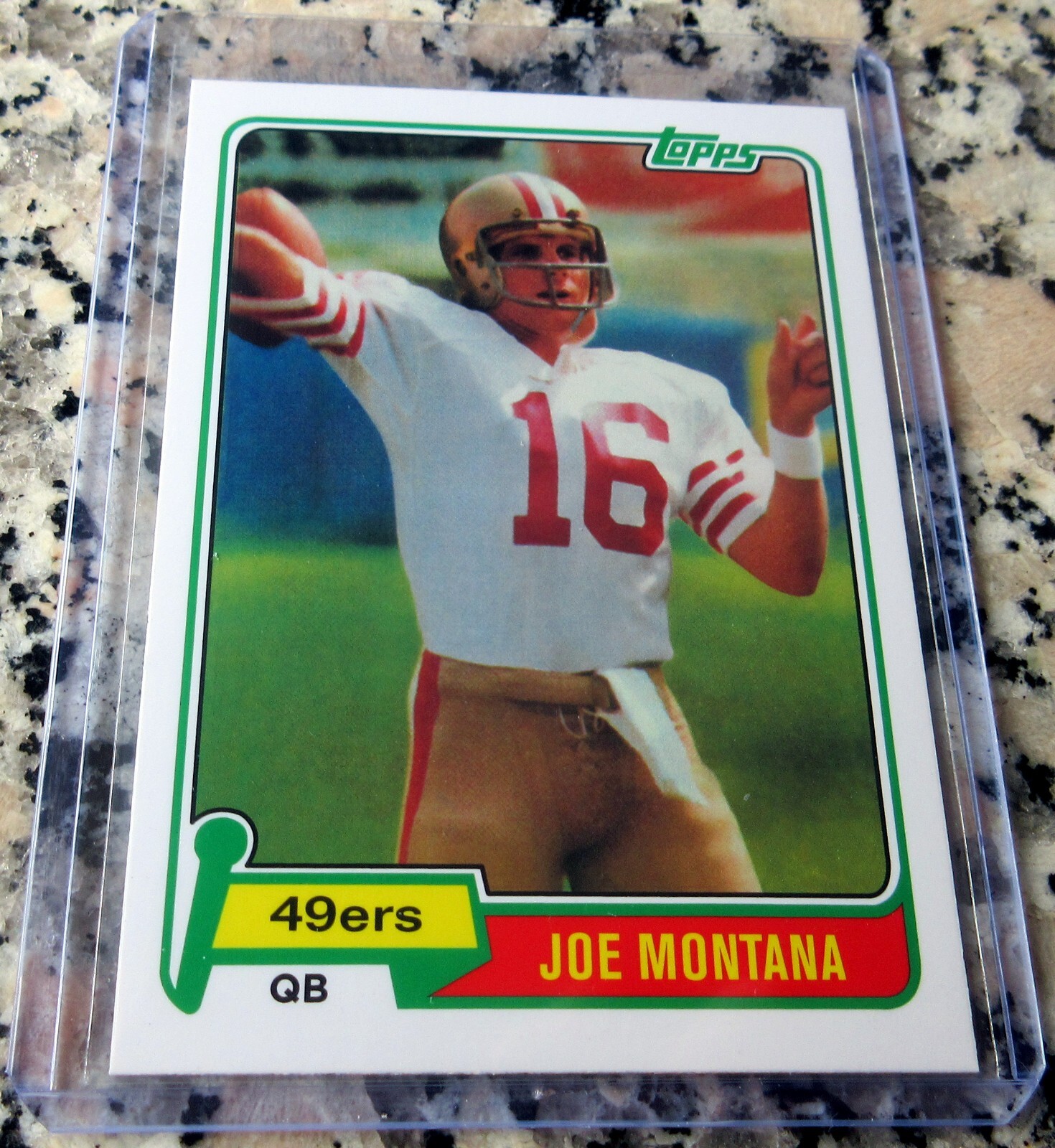 JOE MONTANA 2012 Reprint 1981 Topps Rookie Card RC San Francisco 49ers MVP HOF