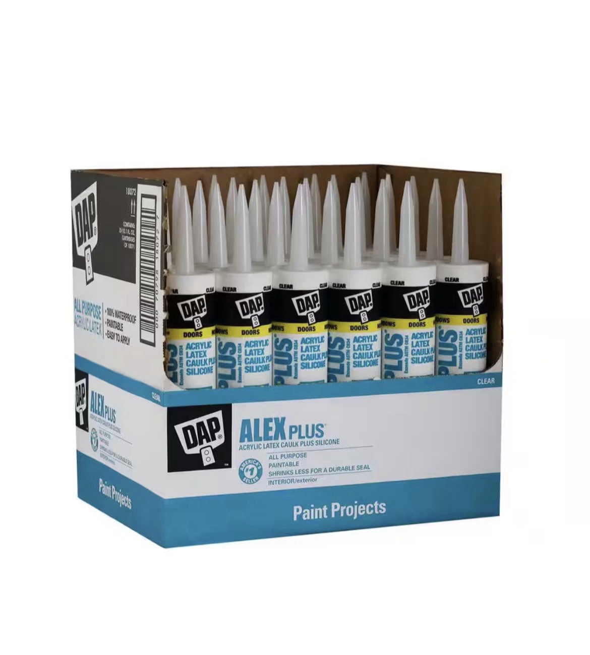 DAP Alex plus 10.1 Oz. Clear Acrylic Latex Caulk plus Silicone (30-Pack) DAP Alex plus 10.1 Oz. Clear Acrylic Latex Caulk plus Silicone (30-Pack)