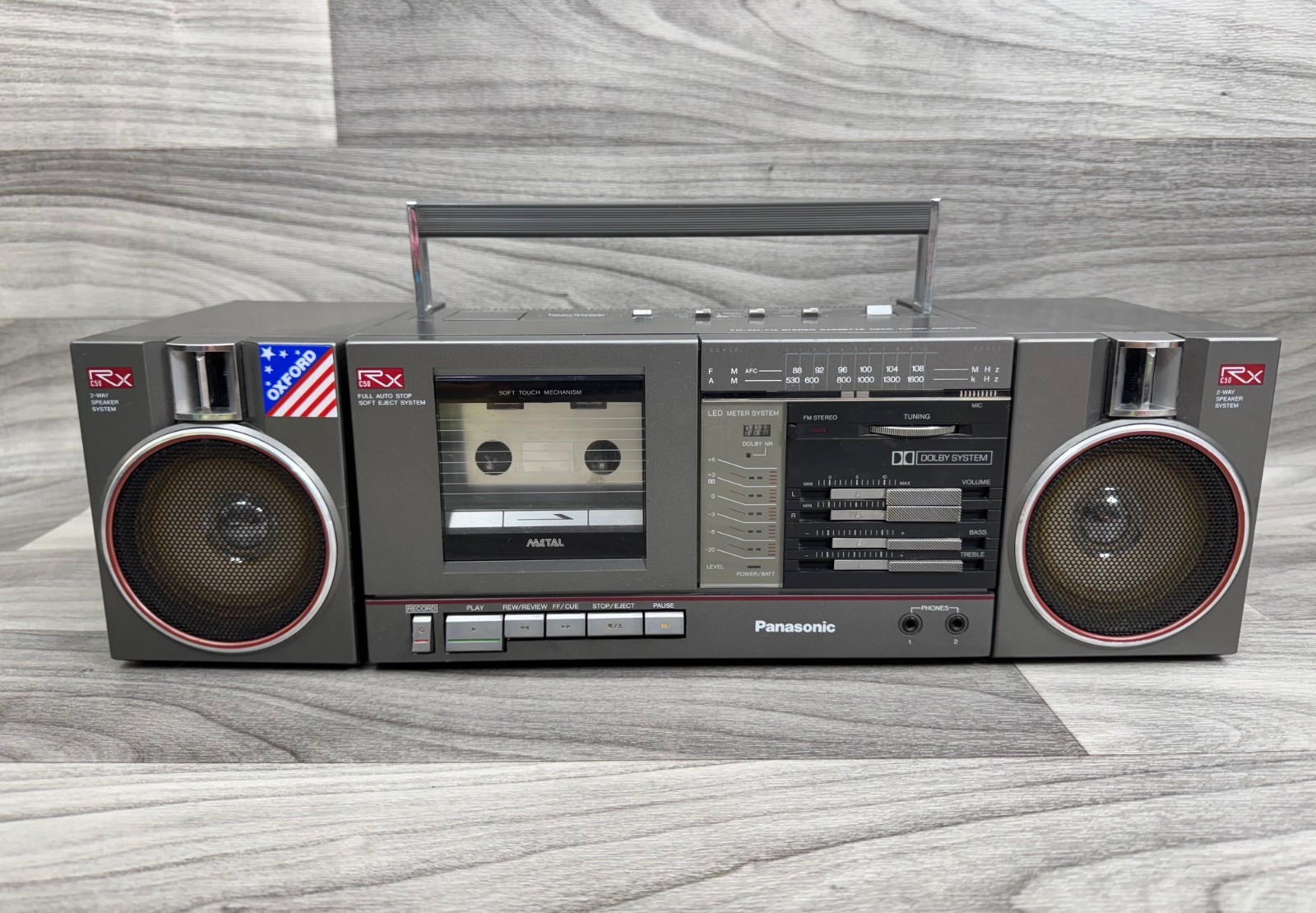 VINTAGE PANASONIC RX-C50 BOOMBOX STEREO TAPE AM/FM RADIO RARE COLLECTIBLE - READ