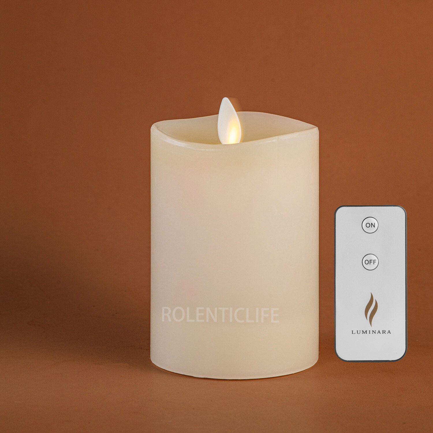 Luminara Flameless LED Pillar Wax Battery Candles with Remote Moving Wick 3\ Luminara Flameless LED Pillar Wax Battery Candles with Remote Moving Wick 3\