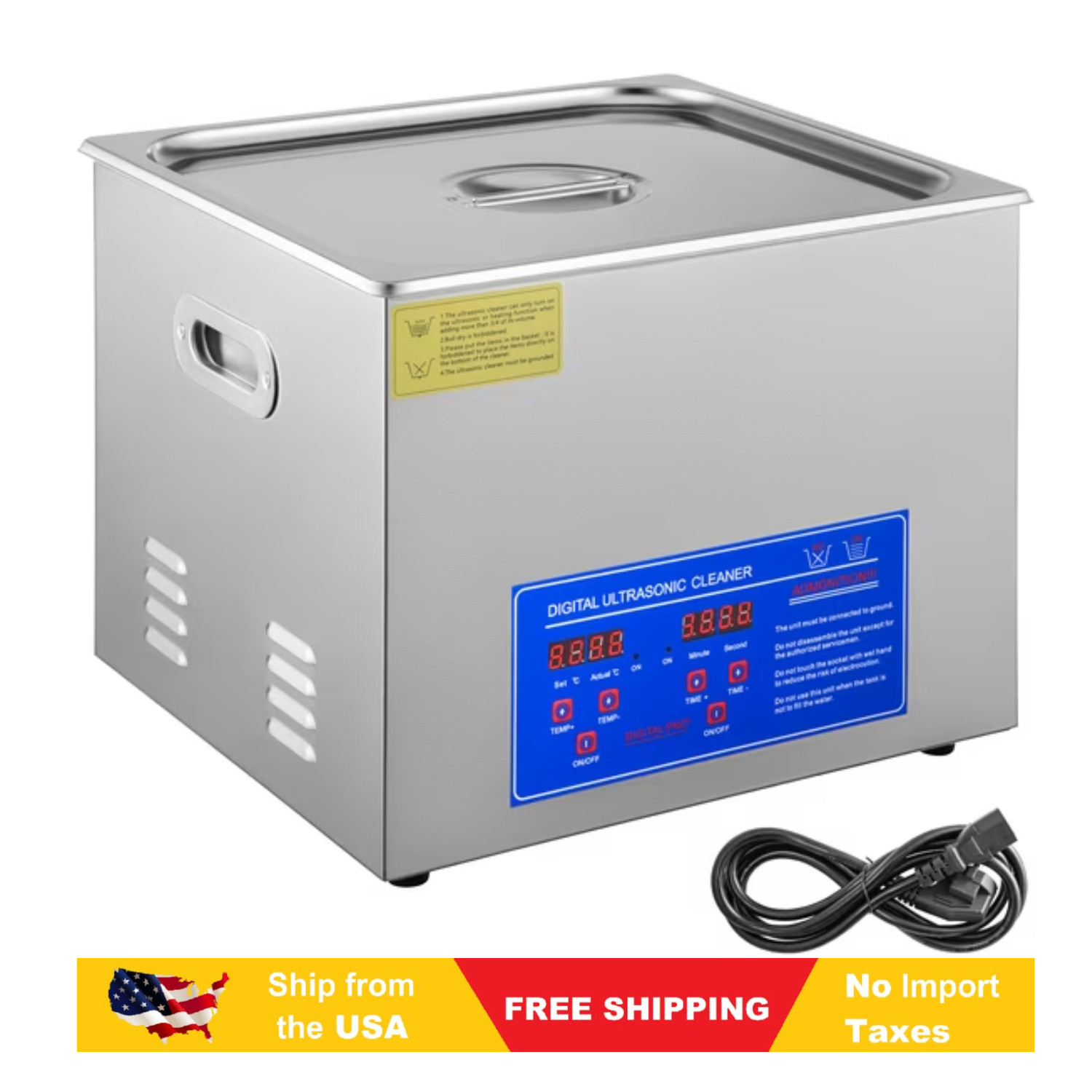 KFFKFF 15L Ultrasonic Cleaning Machine Professional Lab Ultrasonic Cleaning 