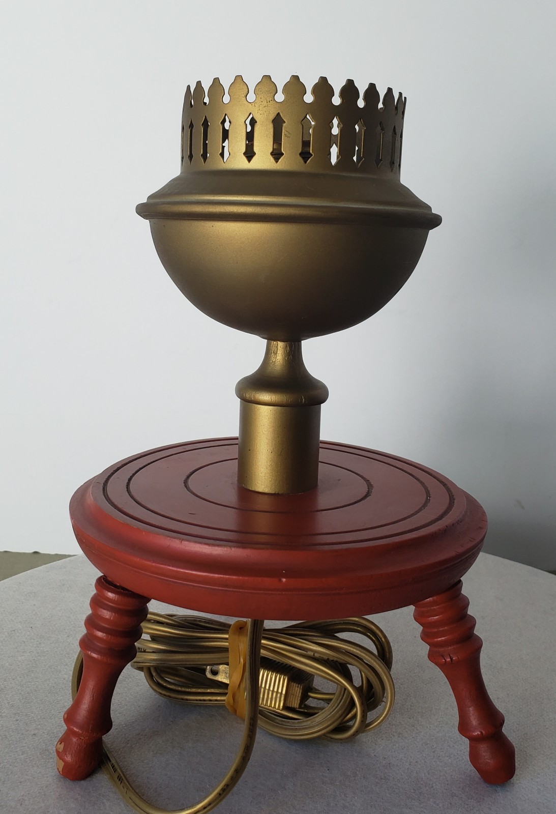 Vintage Mini Electric Old Candleholder Style in a brass Mid Century Bulb Vintage Mini Electric Old Candleholder Style in a brass Mid Century Bulb