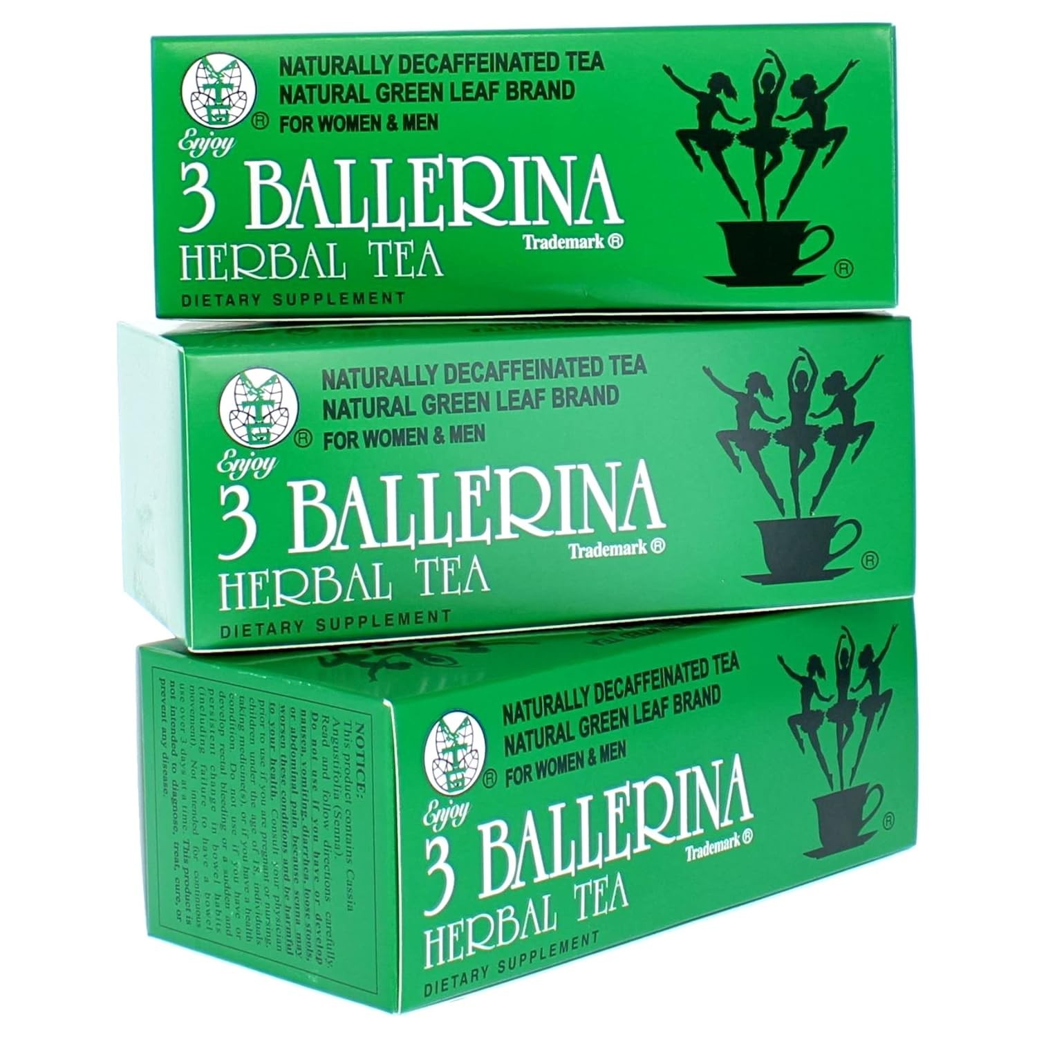 3 Ballerina Herbal Detox Tea - 3 Pack (54 Tea Bags)