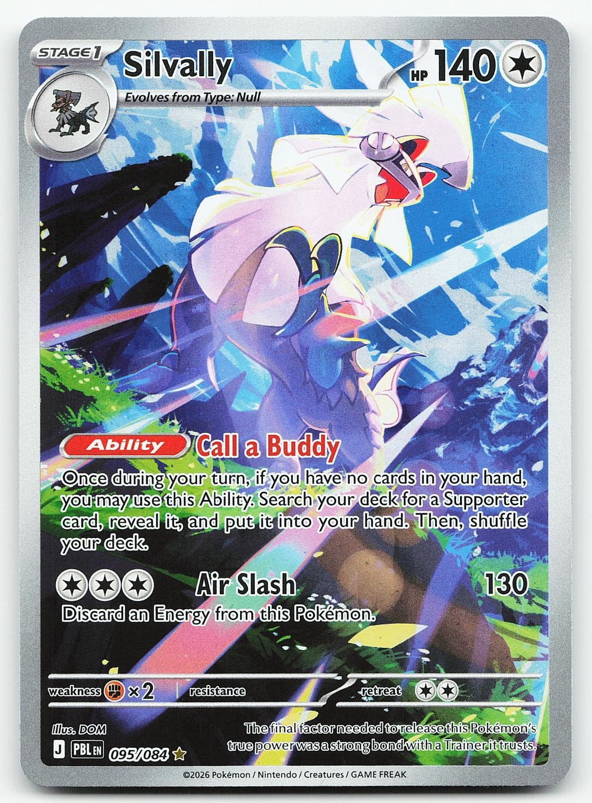 Pokemon Silvally 095/084 Pitch Black Illustration Rare Holo NM Pokemon Silvally 095/084 Pitch Black Illustration Rare Holo NM