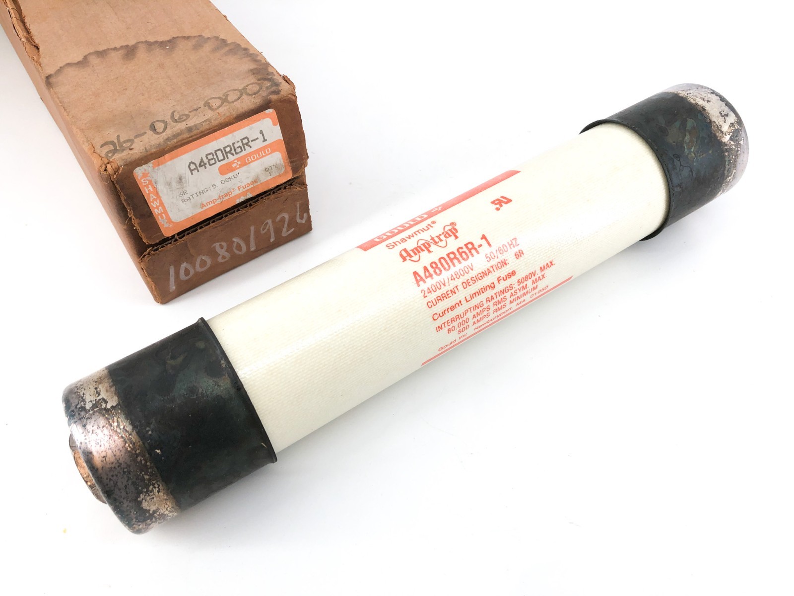 New Gould Shawmut A480R6R-1 Current Limiting Fuse 6R 170A 2400/4800VAC 5.08KV New Gould Shawmut A480R6R-1 Current Limiting Fuse 6R 170A 2400/4800VAC 5.08KV