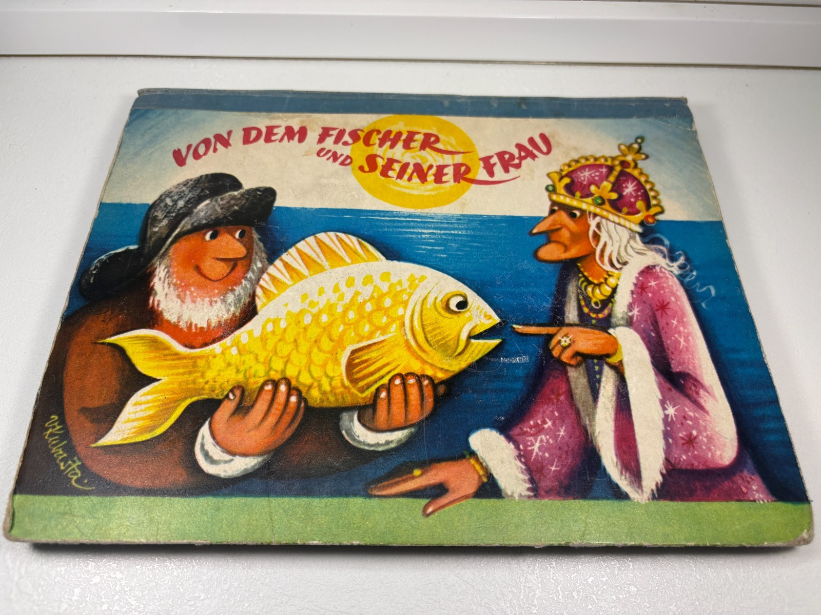 Vintage 1969 Vojtech Kubasta Pop-Up Book - Von dem Fischer und seiner Frau ARTIA