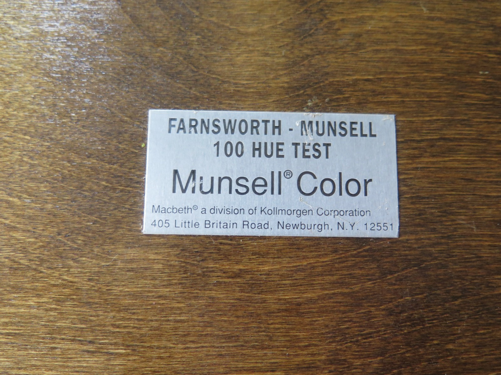 Farnsworth Munsell Hue Test Color Set w/ Wooden Case, Complete Set Farnsworth Munsell Hue Test Color Set w/ Wooden Case, Complete Set