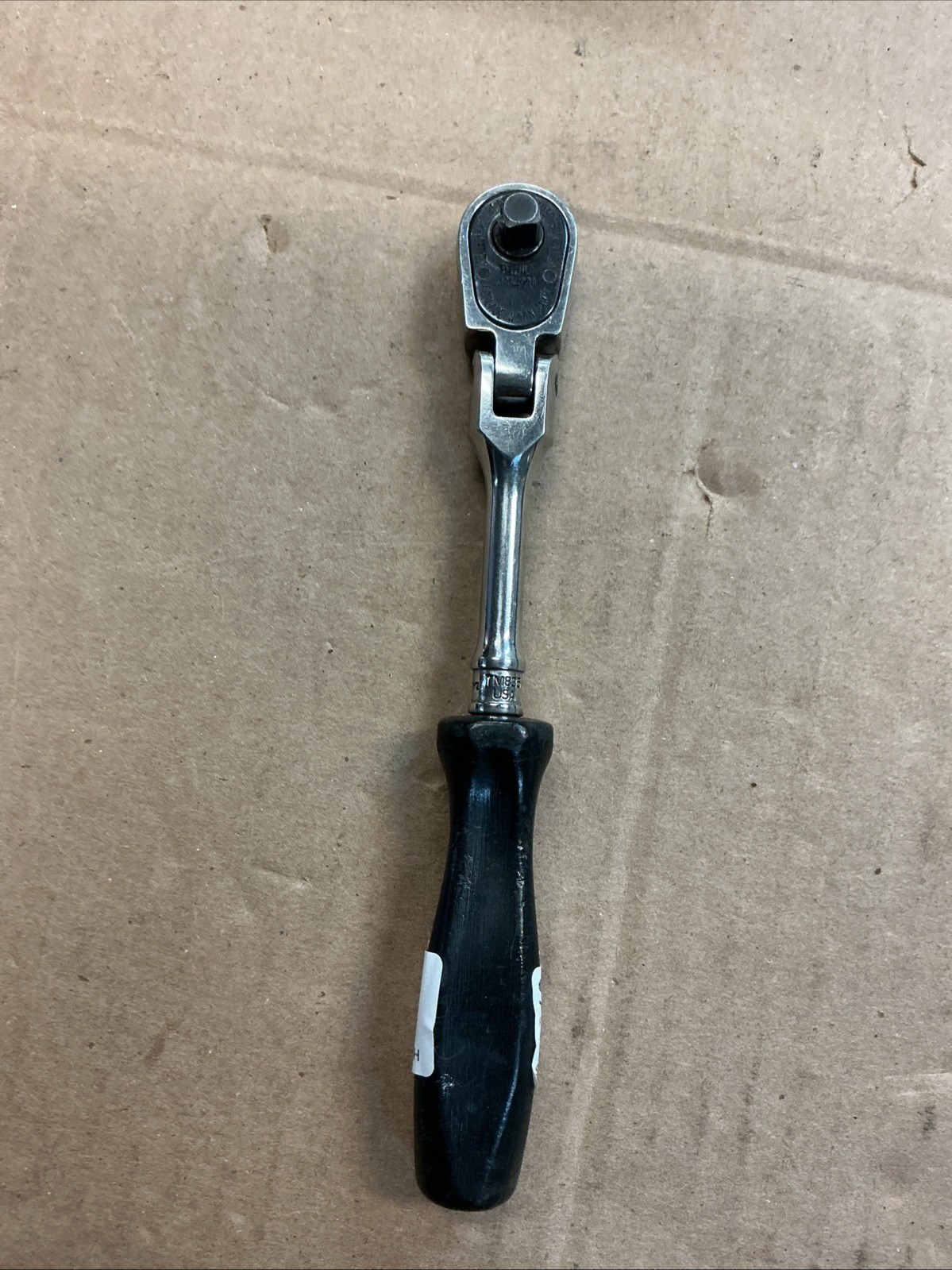Vintage Snap On Tools 1/4 Drive Flex Head Ratchet TM835 Black Handle Excellent
