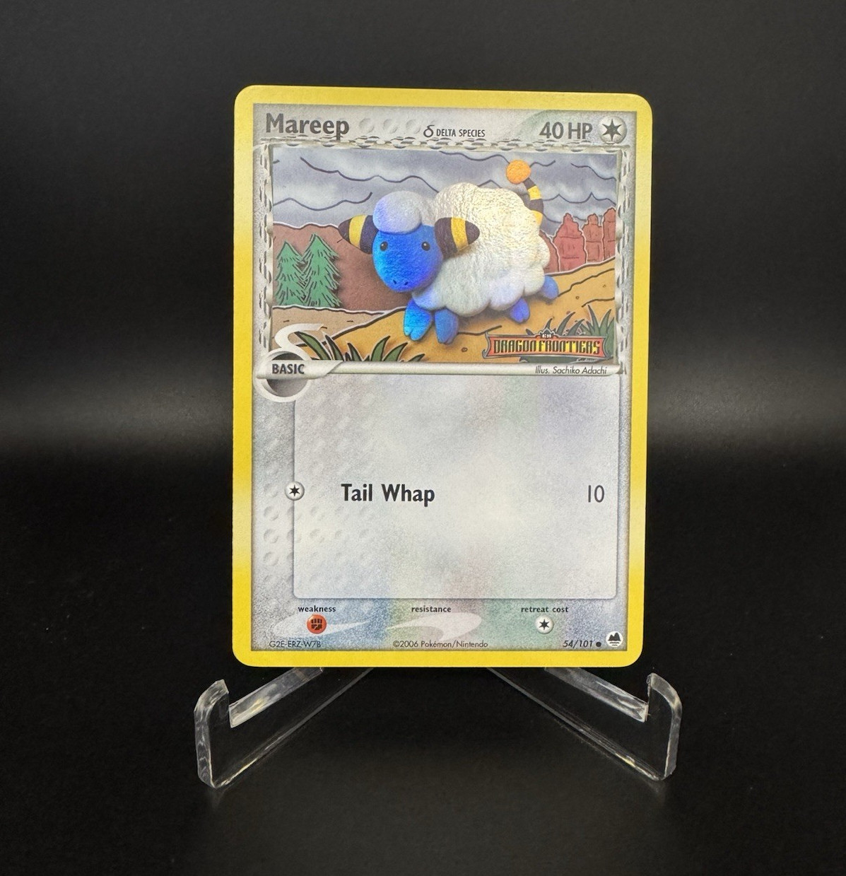 Pokemon TCG Mareep Delta Species 54/101 EX Dragon Frontiers Reverse Holo Stamped Pokemon TCG Mareep Delta Species 54/101 EX Dragon Frontiers Reverse Holo Stamped