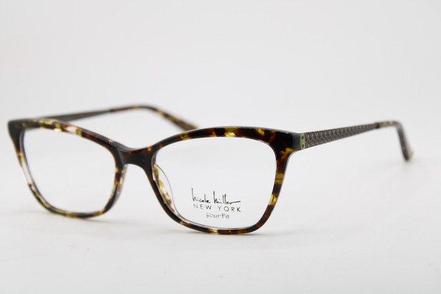 NEW NICOLE MILLER BEDLOW C02 BROWN TORTOISE GUNMETAL AUTHENTIC EYEGLASSES 54-16